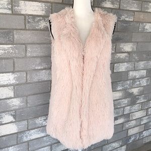 Betsey Johnson Faux Fur Vest size M